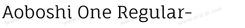 Aoboshi One Regular字体转换 Aoboshi One Regular字体转换